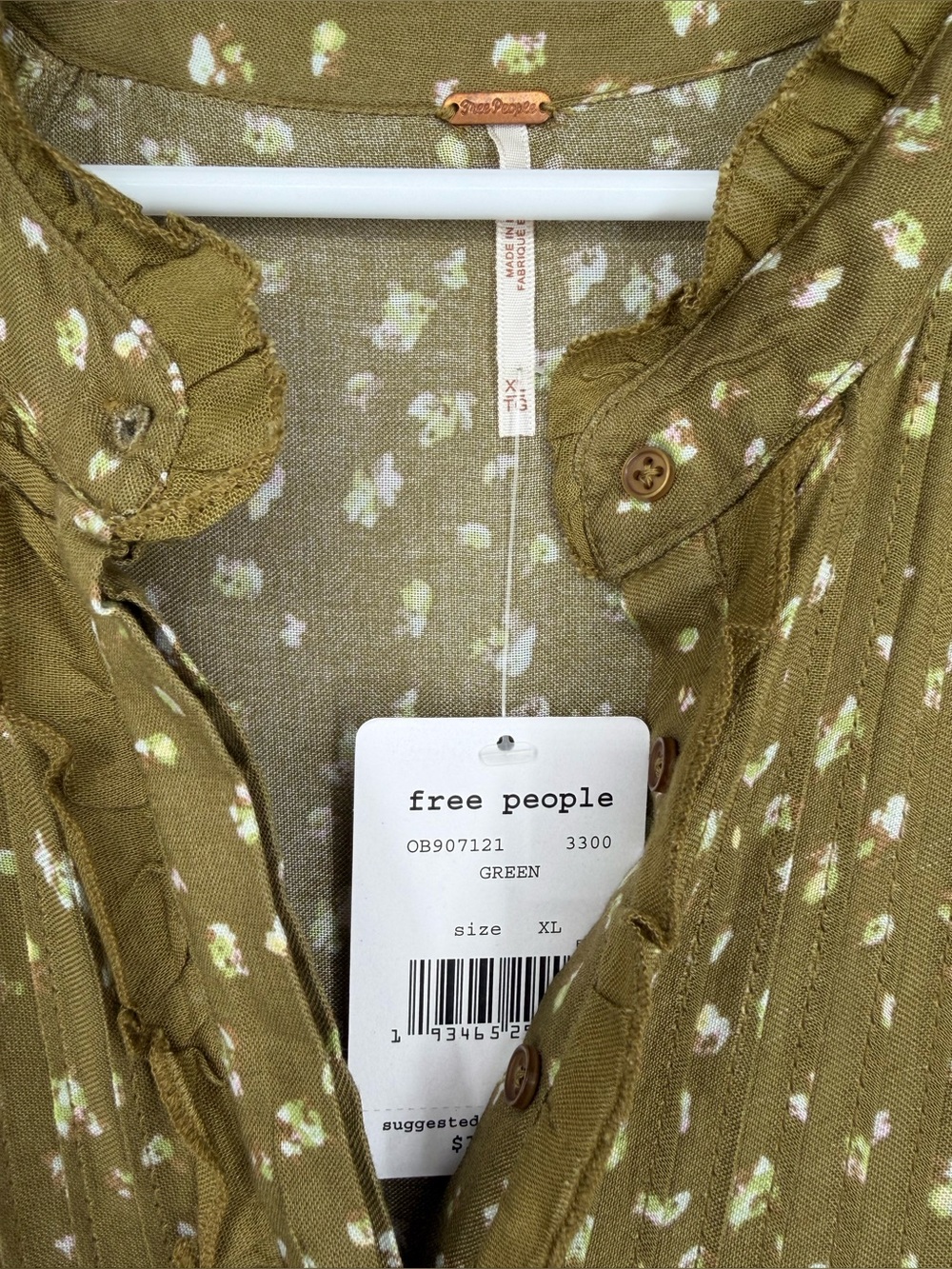 Free People Rare Feelings Maxi Dress XL Green - Picture 7 of 9